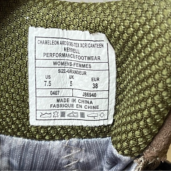 Merrell Chameleon Arc Gore Tex XCR Brown Leather Hiking Shoes Size 7.5 - Picture 10 of 10